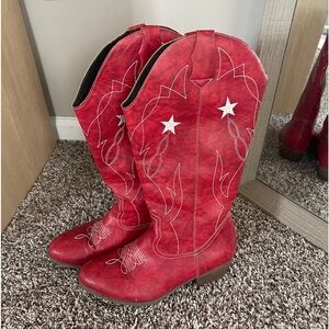 Red Cowboy Boots
